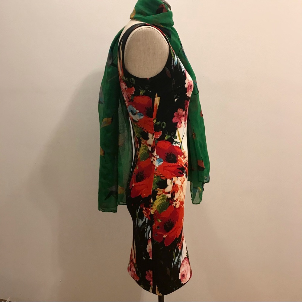 Unbranded Multicolor Rectangular Scarf With Bird … - image 5